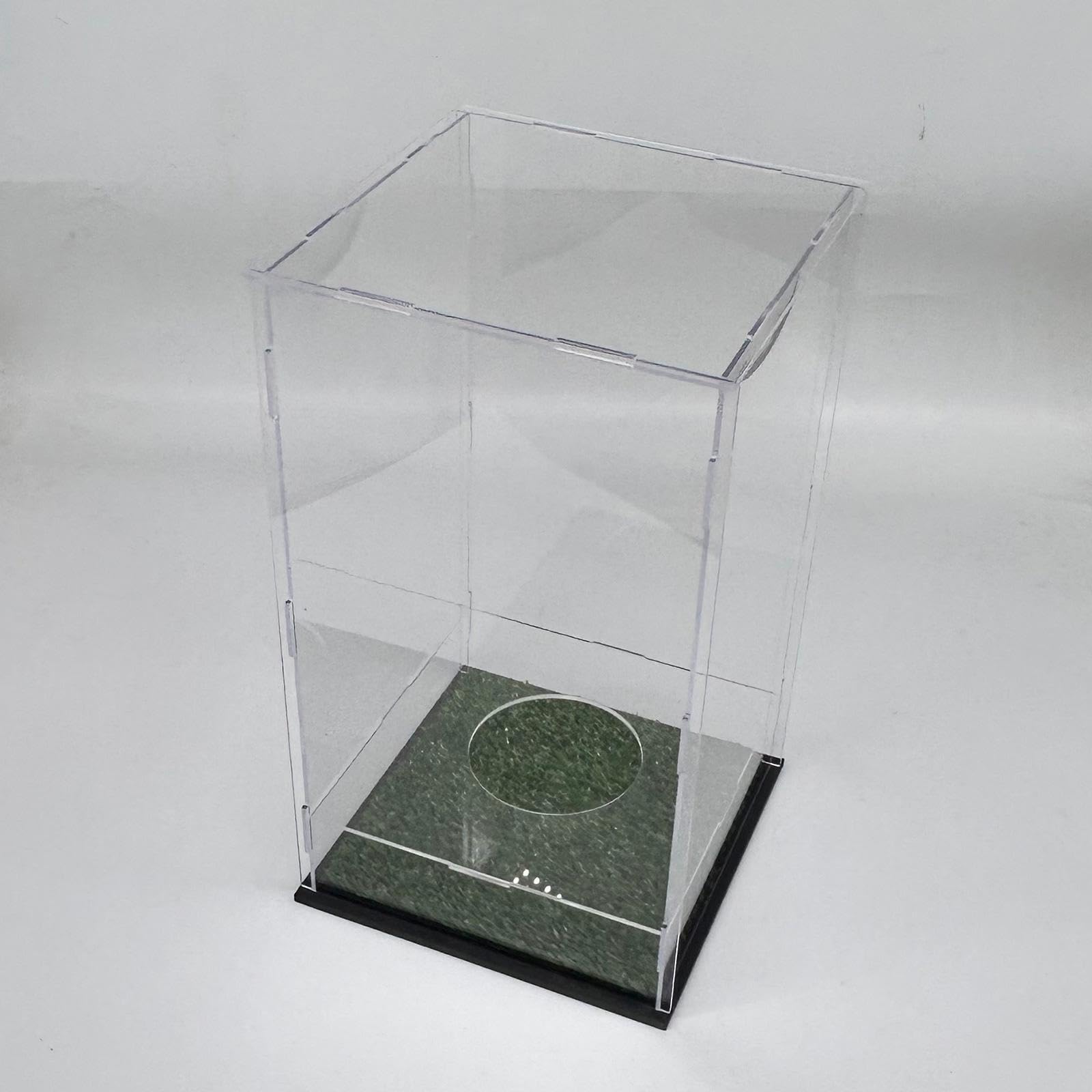 Vitrina de fútbol premium de acrílico transparente, duradera, vertical, para balones conmemorativos y recuerdos fútbol, soporte ovalado transparente para balones, vitrina para aficionados.