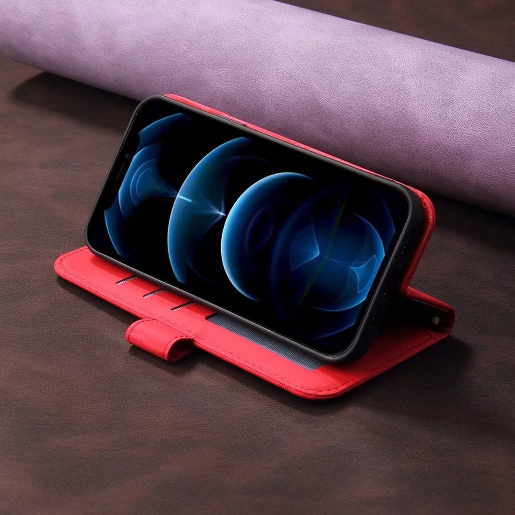 HAOYE Coque pour Xiaomi Redmi Note 12 5G / POCO X5 5G Etui Portefeuille, Jolie Rétro Feuilles