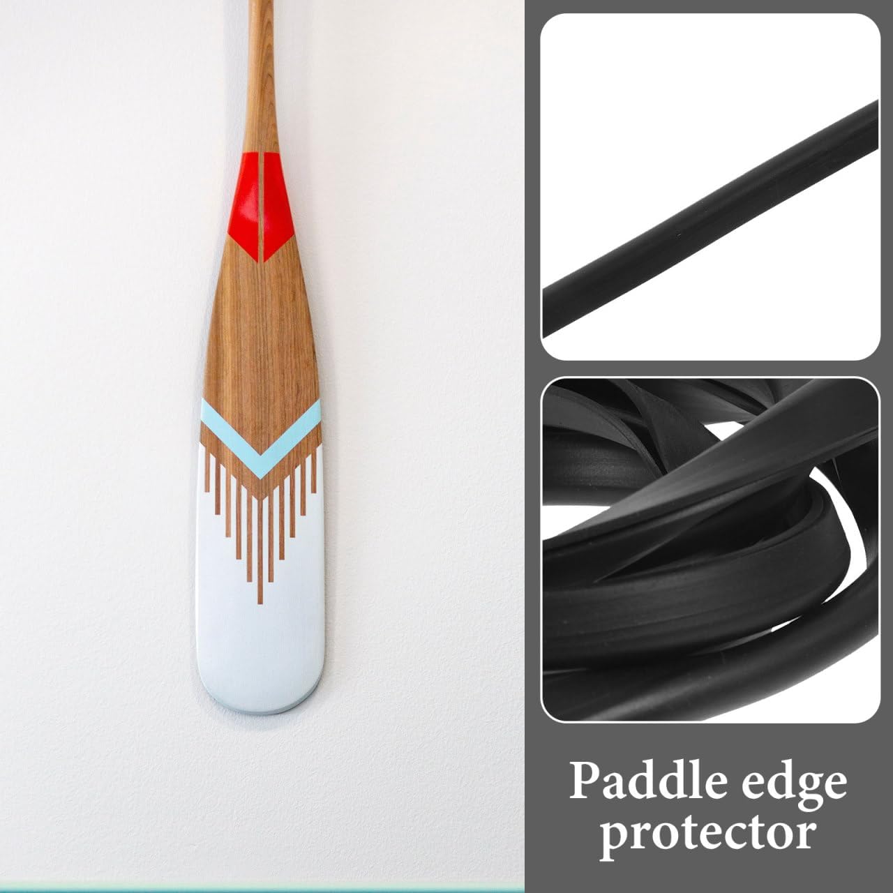 Mipcase Paddle Protectors Black Paddle Edge Protector Paddle Protective Strip Paddle Edges Strip PVC