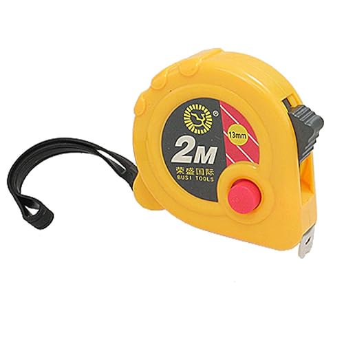 IIVVERR Regla de cinta flexible de medición de autobloqueo amarillo de 6.6 ft (6.6 ft Amarillo Autobloqueo Medición de la regla de cinta flexible