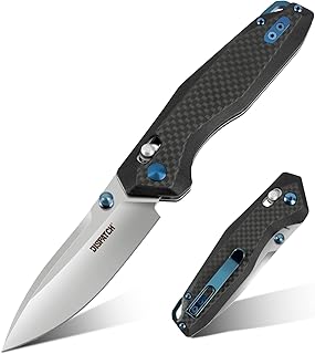 Dispatch Tactical Folding Pocket Knife with D2 Stainless Steel Blade and Non-Slip G10 Handle, for Survival Outdoor Hunting Camping Hiking EDC Tool Gifts for Women Men