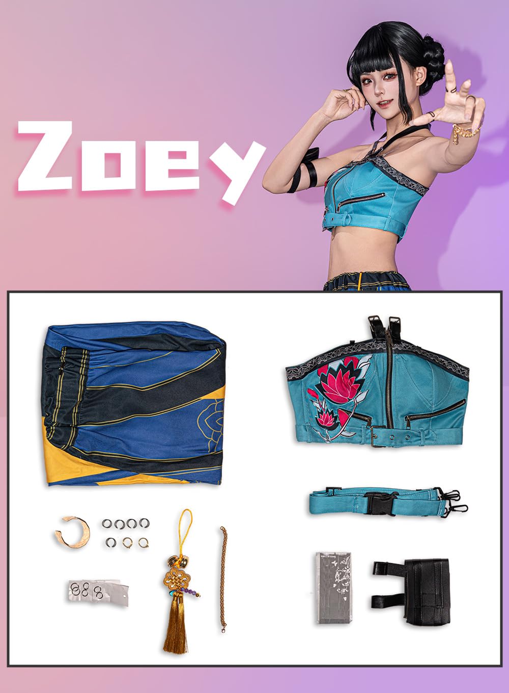 OSIAS Zoey Cosplay Kobieta z Wkładkami w Topie