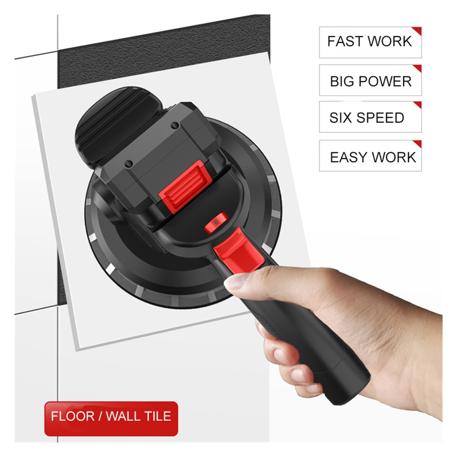 Tile Vibration Tools for Installation Tilling Vibrat Machine with Suction Cup Vibrator Handheld Leveller Levelling System,DIY Tools