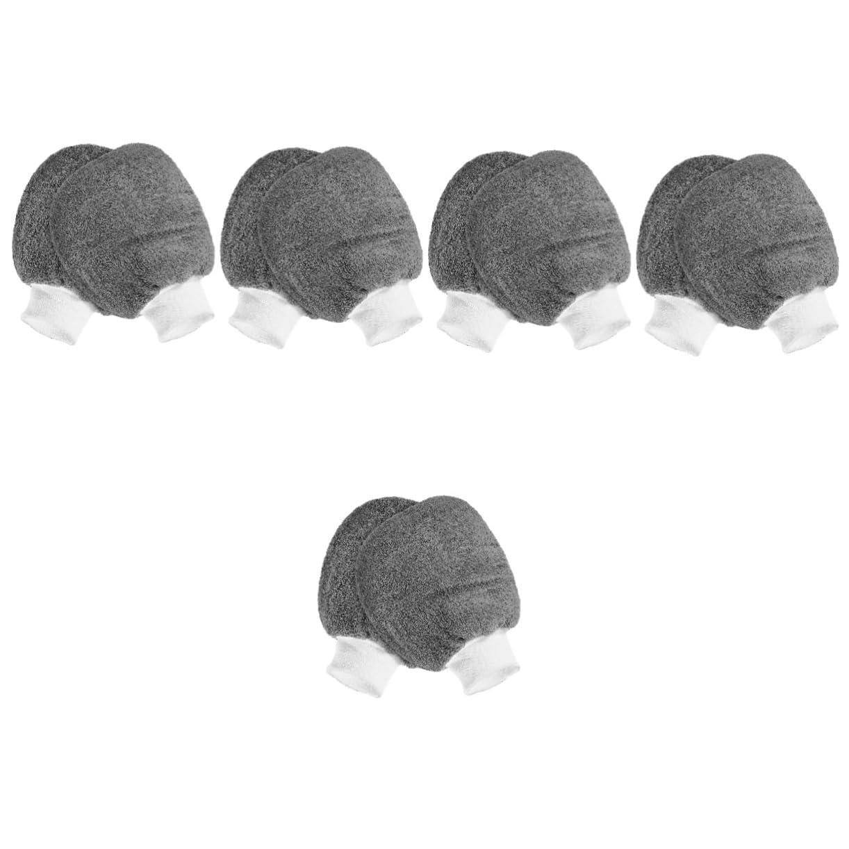 Didiseaon 5 Juegos Guantes De Lavado De Autos Guante De Lavado Auto Detallado para Auto Gel Guantes para Lavar Autos Guante De Lavado Exterior Fibra Extrafina Grey 2 Piezas * 5