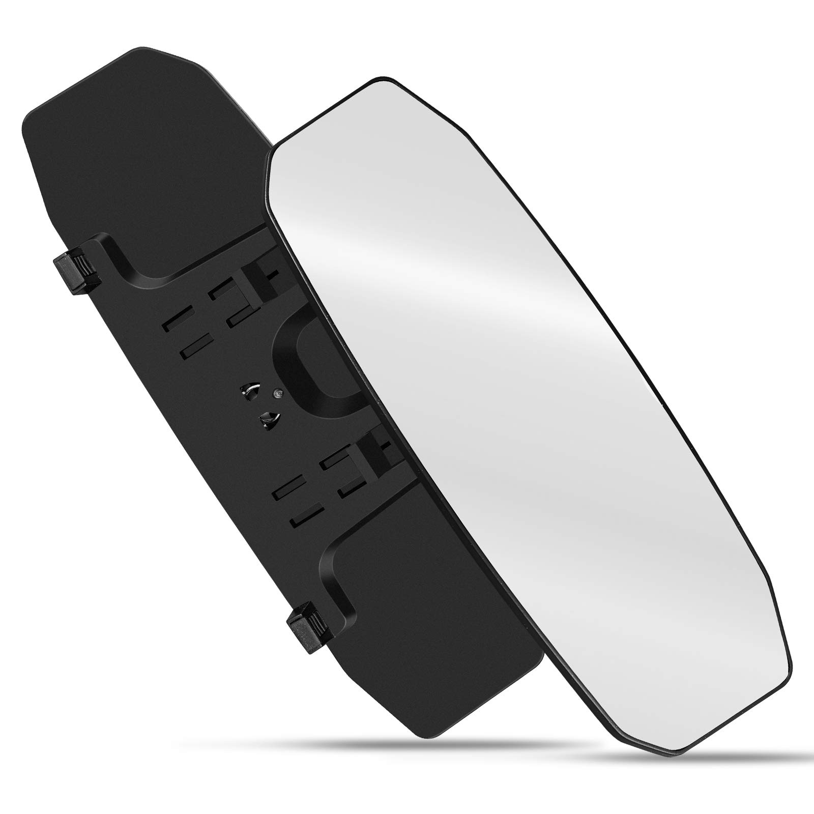 Wontolf 12x3.6'' Rear view Mirror Largest Panoramic Wide Angle Rearview Mirror On The Market Universal Interior Clip On Convex Rear View Mirror Lengthened Widened No Blind Spot for Car SUV Truck Boat