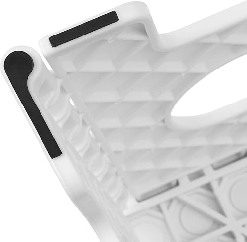 Miniatura 8 de Casafield Taburete plegable de 9 pulgadas con asa, blanco, taburete de plástico plegable portátil para niños y adultos, uso en la cocina, baño y