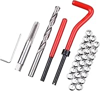 Vista 1 de Wolfride 30PCS M8 Helicoil Kit M8 x 0.049 in Kit de reparación de roscas Kit de restauración de roscas