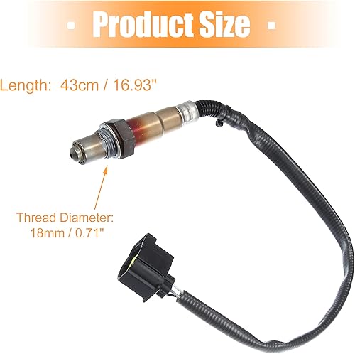 Miniatura 5 de X AUTOHAUX Sensor de oxígeno O2 de la relación de combustible del aire del coche substituye 0045420818 para Mercedes-Benz CL 550 2007-2010 para
