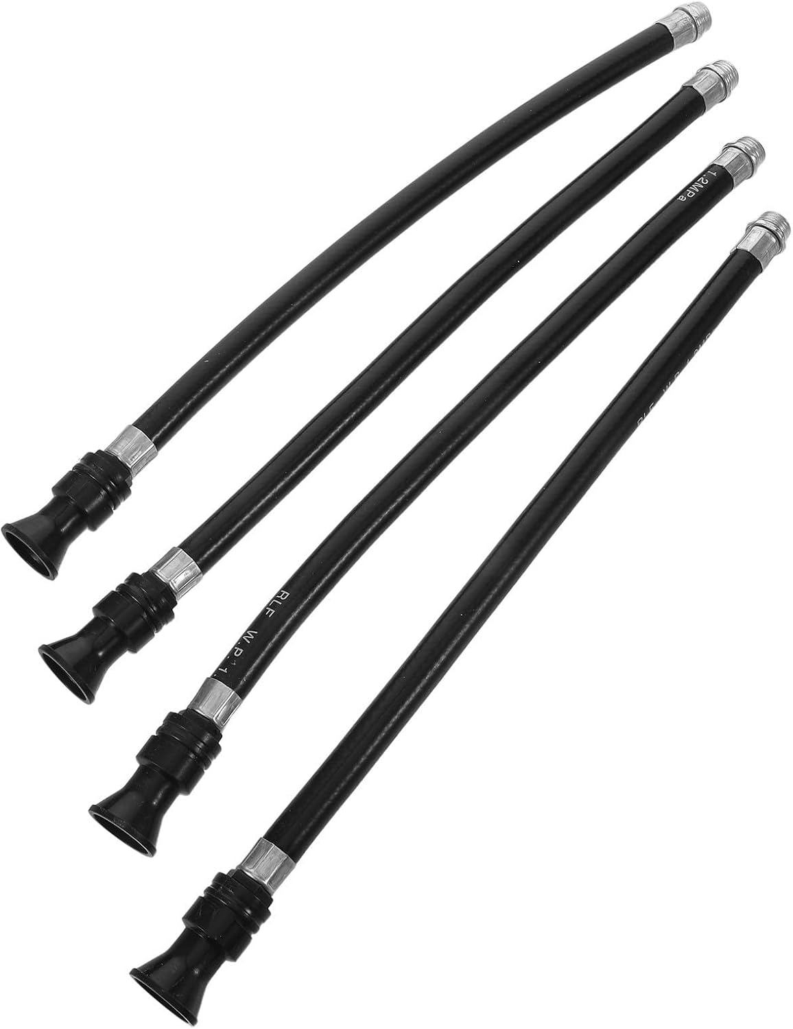 4pcs Fire Extinguisher Discharge Hose Replacement 16 Inch Black