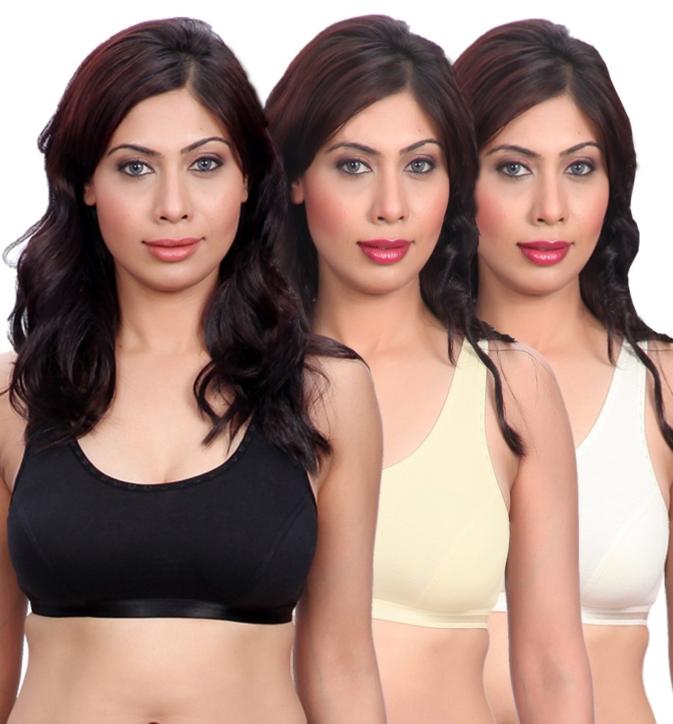 selfcare Women Cotton Sports Bra (Pack of 3)-picture-30