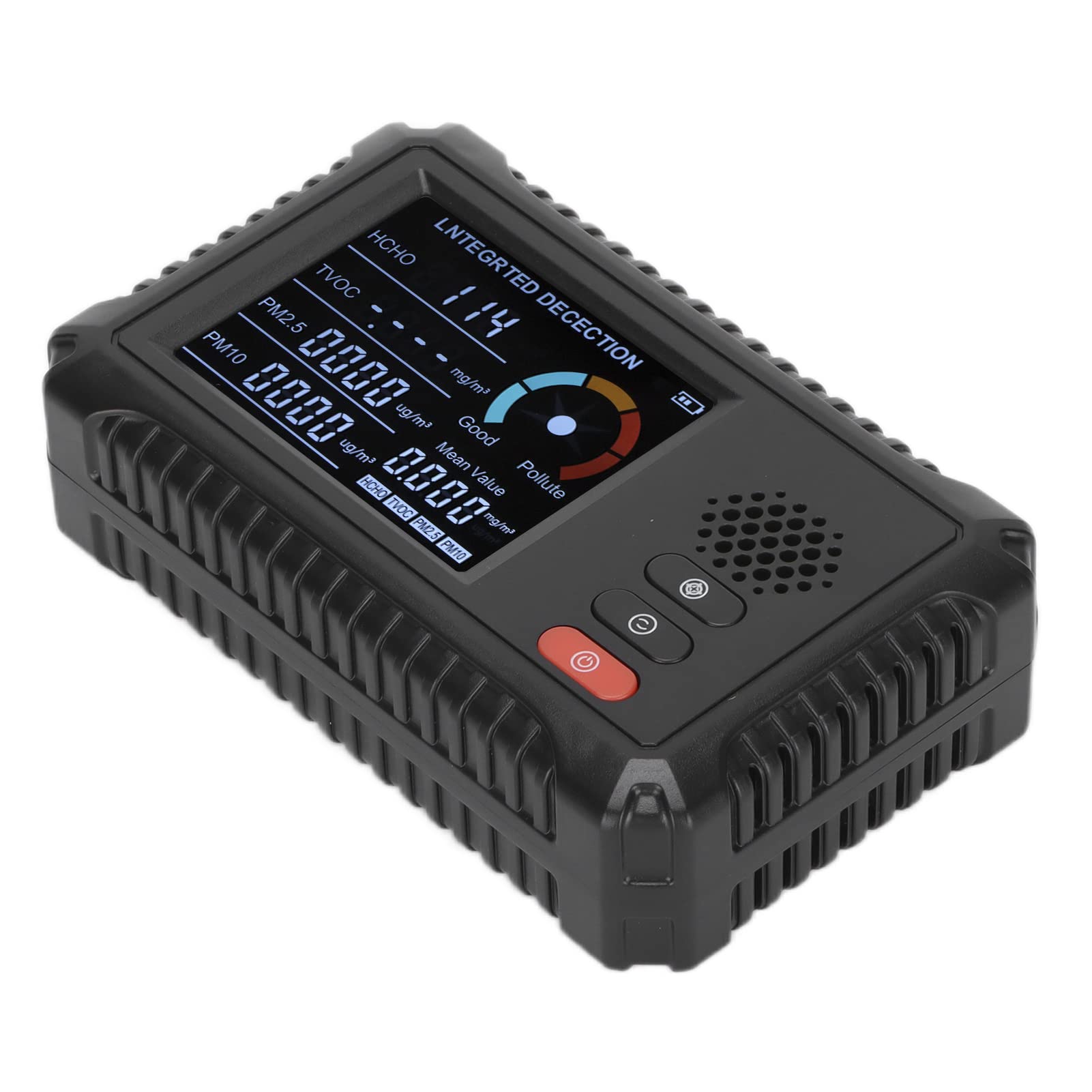 Air Monitor Indoor Outdoor, przenośny detektor CO2 TVOC HCHO, Mierzy dym pyłu PM2.5 Zanieczyszczenie, do biura domowego, zmniejsz ekspozycję na powietrze