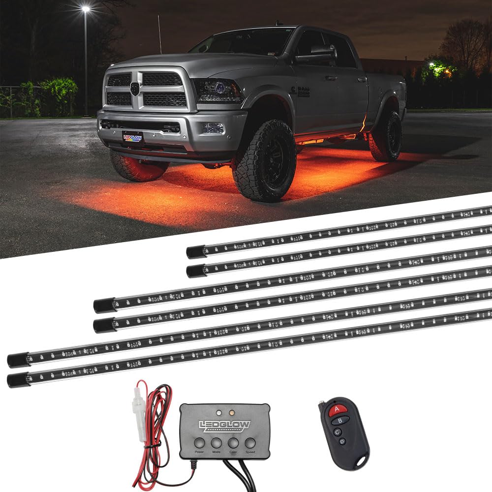 6pc 7 Color Slimline Truck Underbody Underglow Kit