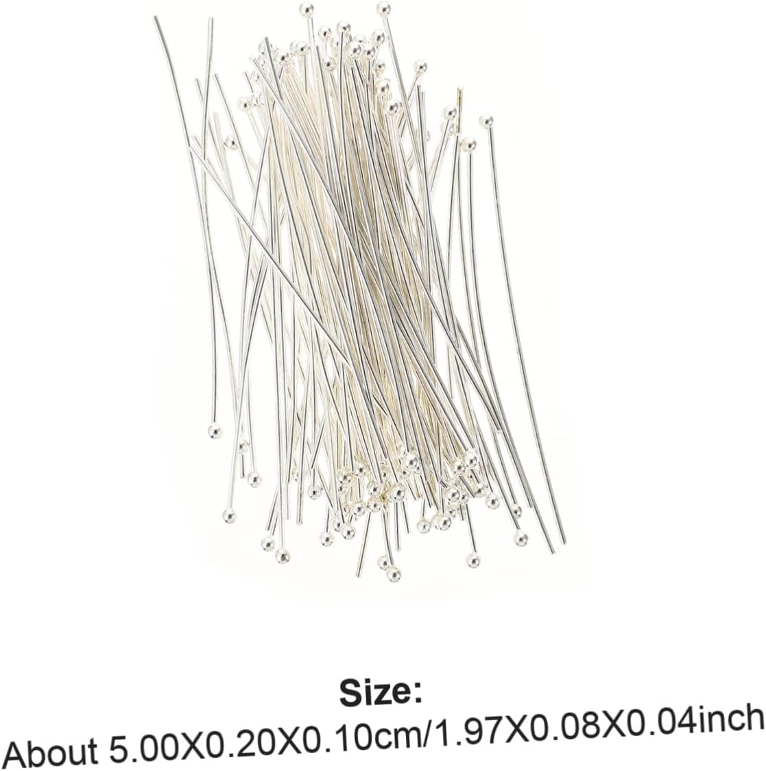 SHINEOFI 600pcs Copper Ball Head Pins for Jewelry Making Smooth Head Pins DIY Beading Accessories for Bracelets and Earrings Thickness