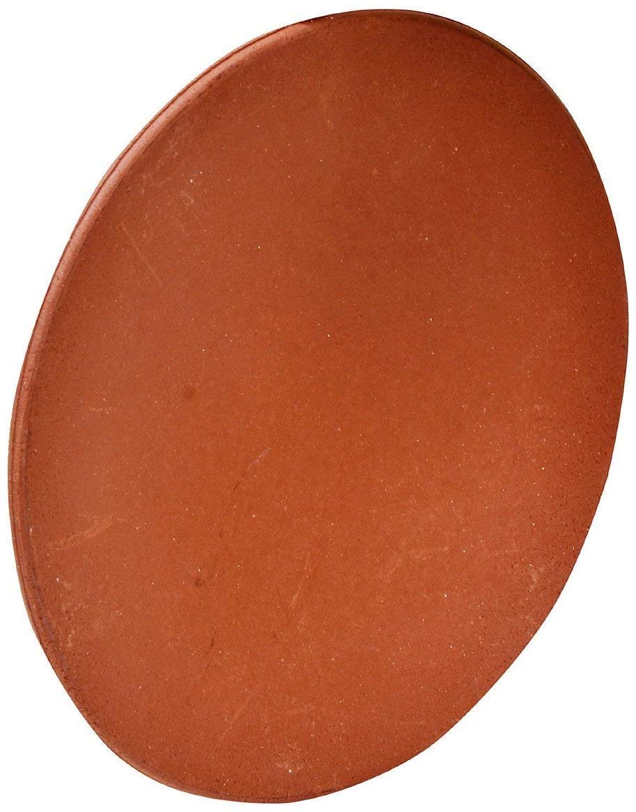 PALVIT Clay Art Mitti Ke Tawa for Roti Without Stand (9 Inch) | Mitti ka Tawa | Clay Tawa for Cooking on Gas | Handmade Terracotta Roti Tawa (Brown)