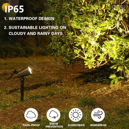 Solar Spot Lights Adjustable Angle Solar Spotlights Outdoor Waterproof - image 5