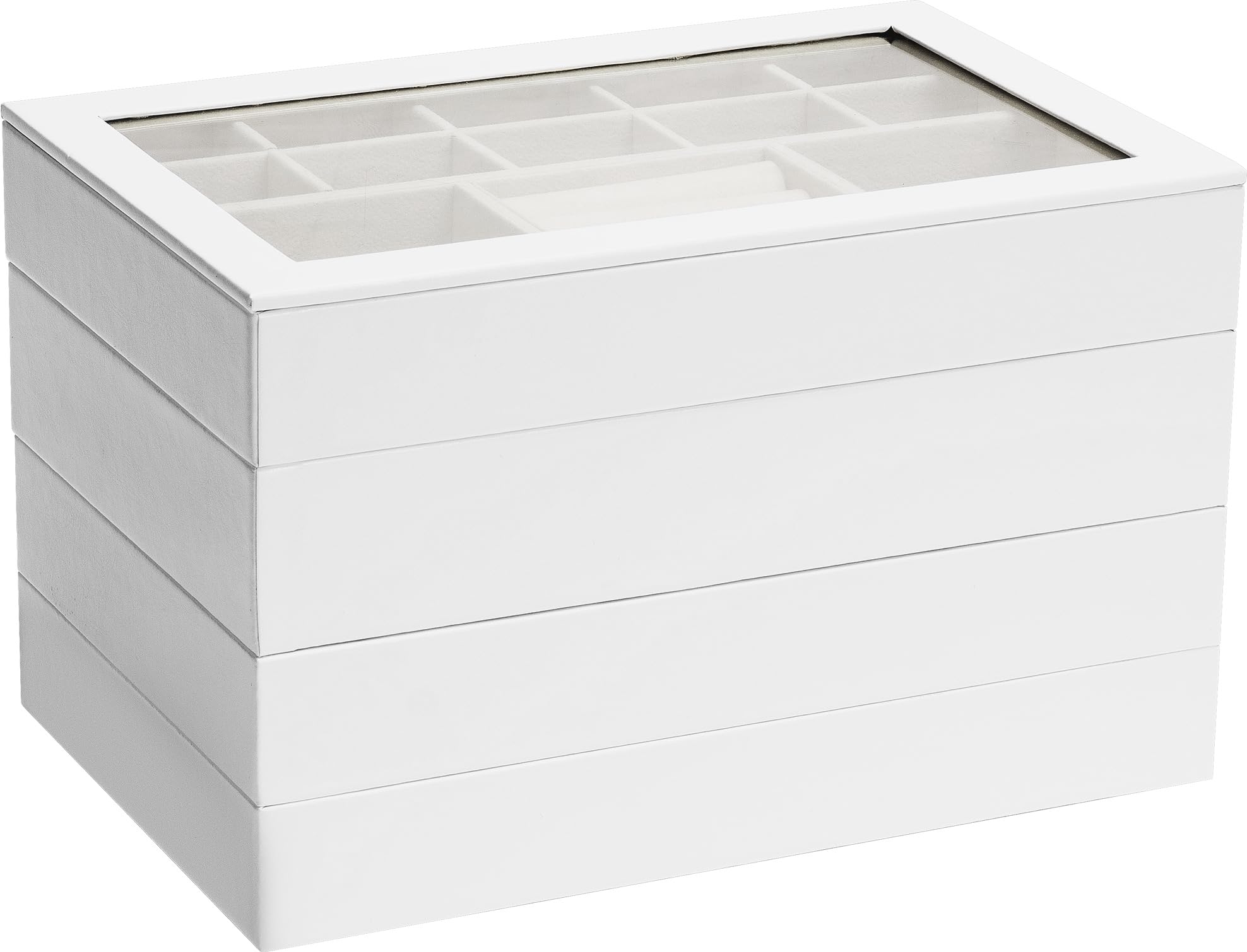 XMHome Stapelbares Schmucktablett Schmuckschatpfanne Aufbewahrung Schublade Lagerung-Schmuck Aufbewahrung Damen Schmuckschatpfe
