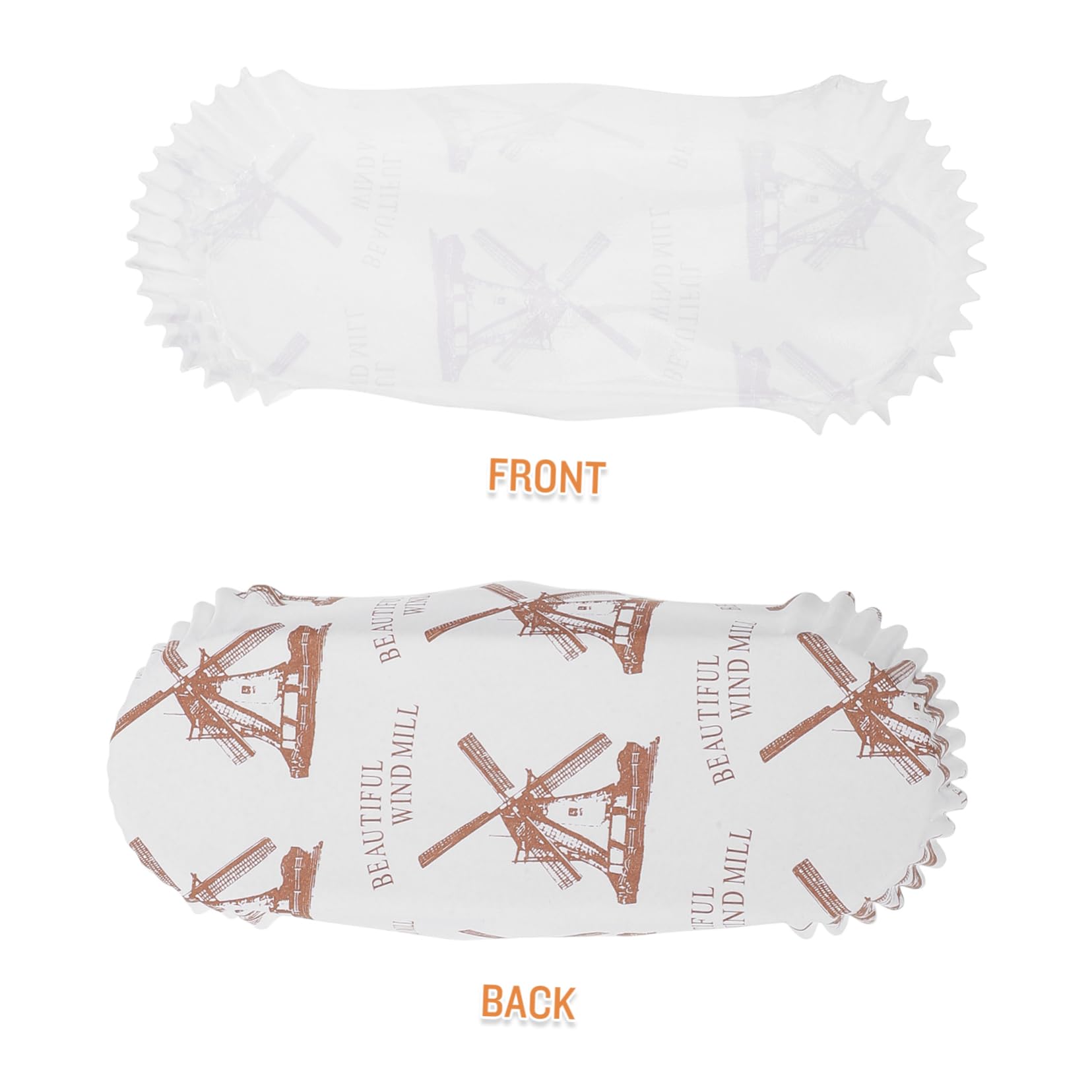 PartyKindom 100Pcs Hot Dog Holders Grease Paper Hot Dog Trays with Designs Snack Containers for Parties and Outdoor Events