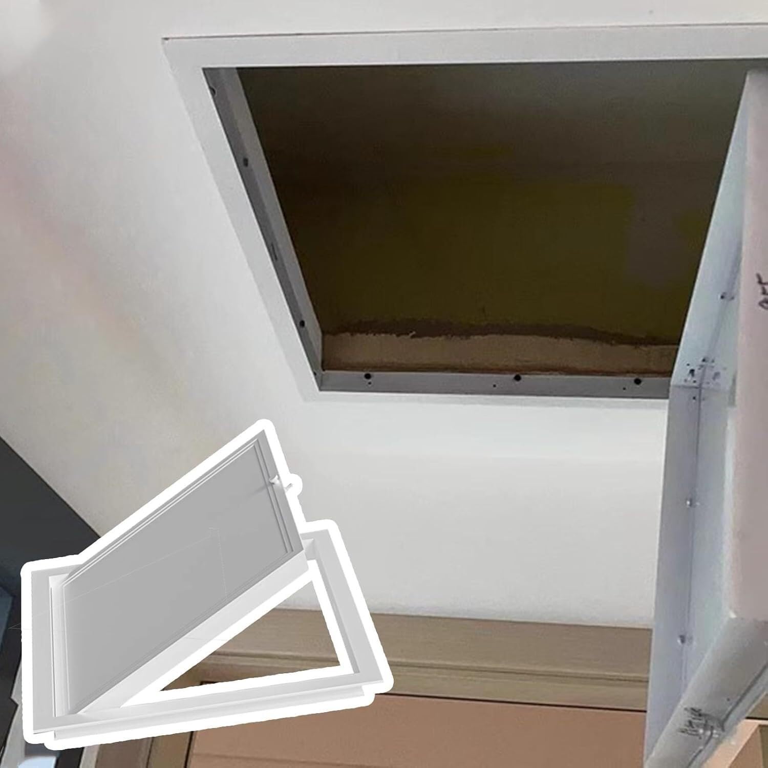 Kanduo One Color Plumbing Access Door Access Panel Ceiling/Wall Access Hole Panel Cover, Knob Switch Attic Hatch Door For Revision Plumbing Wiring(30X30cm/11.8X11.8in)