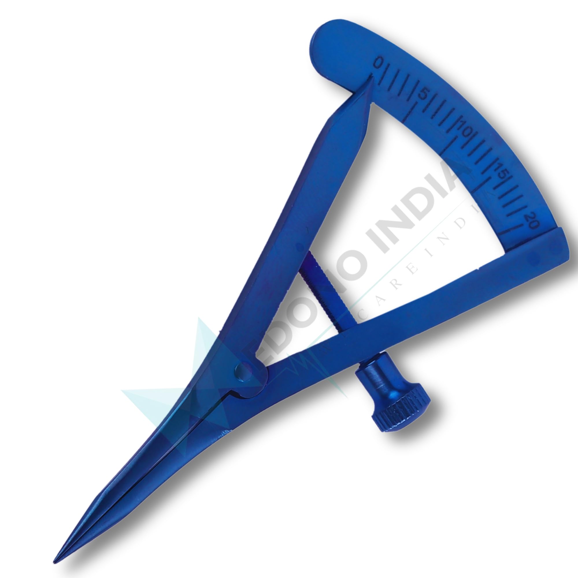 Medono India Castroviejo Caliper (Straight) 0-20MM Titanium, Ophthalmology Surgical Caliper, Bracket Height Moveable Adjustable Locator, Positioning Measuring