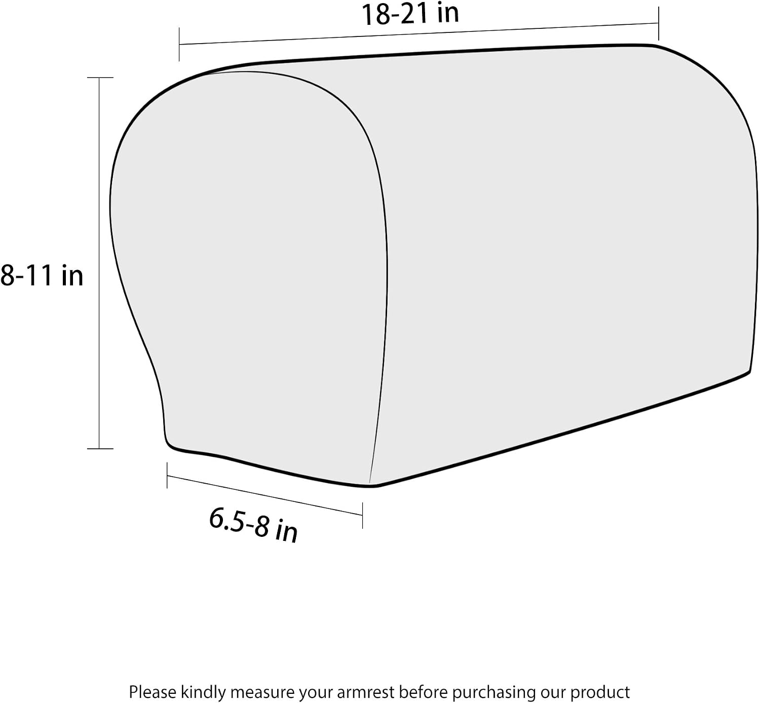 GEOCANG Armchair cover, Set of 2 non-slip armchair, sofa armrest protector, for furniture protector ( (Light Grey) - Image 3