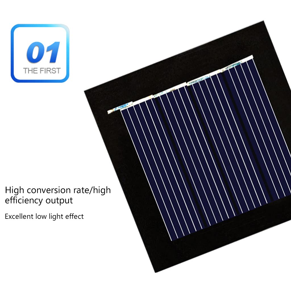 Pannello solare fotovoltaico 5 pezzi 2V 100mA celle solari con fili solari piastra epossidica progetti 54 mm x 54 mm