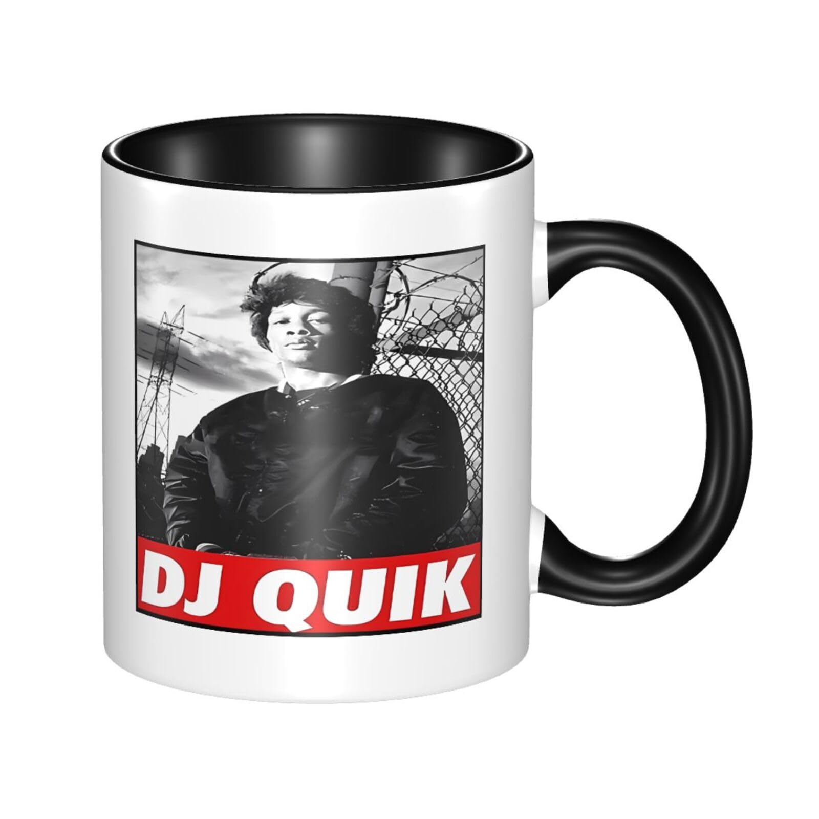 Dj Quik Mug Ceramic Tea Cup With Handle For Travel Gift Dorm 12 Oz Black