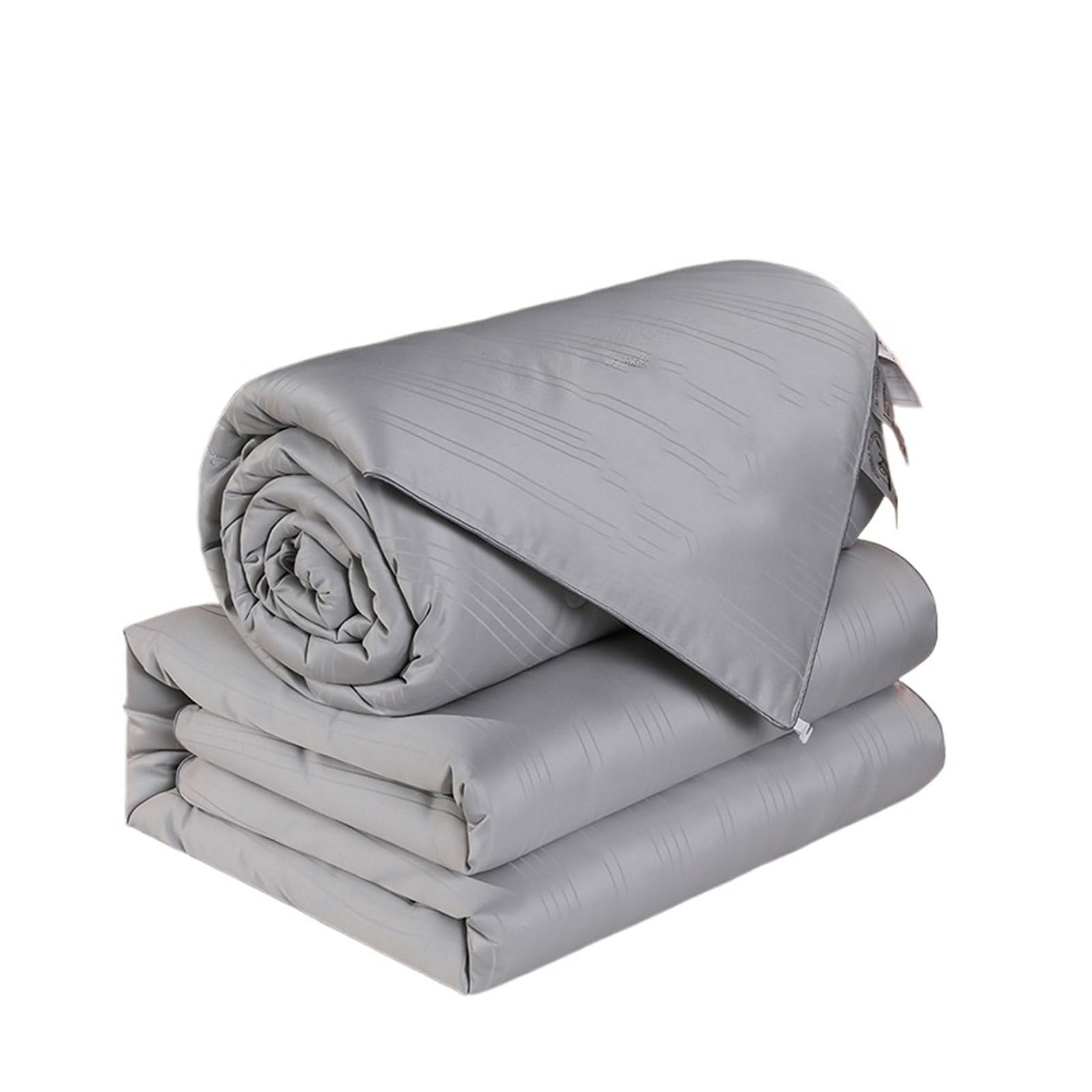 Edredón de cama doble azul y blanco con relleno grueso de seda 1