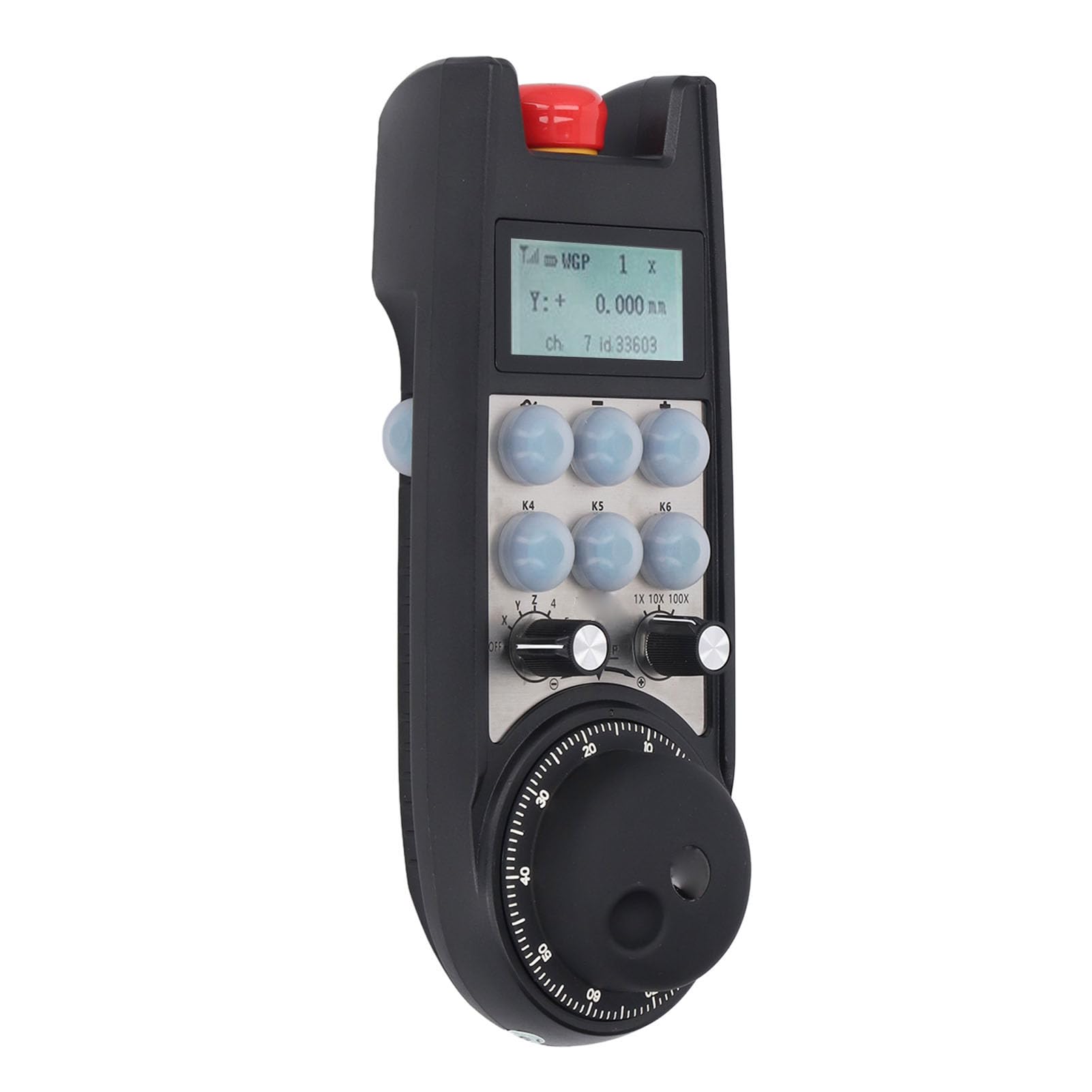 Controlador de Rueda de Mano CNC Inalámbrico 6 Generador de Pulso del Manual de Eje con Potencia de Transmisión de 10dbm de Rango de 40 M para Máquinas de Fresado de Máquinas