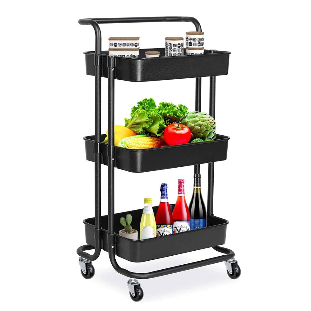 Buy UHOOME Kitchen Storage Trolleys Removable Storage Tower Rack