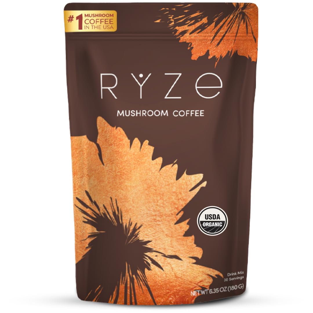 RYZE SUPERFOODS Mushroom Coffee, 30 servings