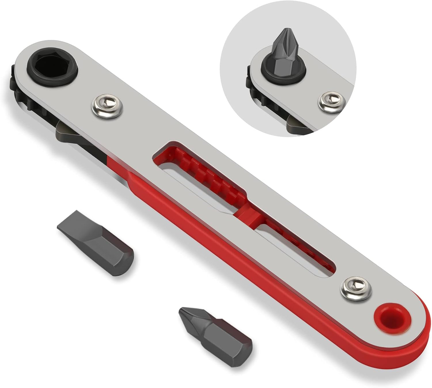 Hakkin Mini Ratchet Wrench Screwdriver Set Close Quarters Ratcheting ...