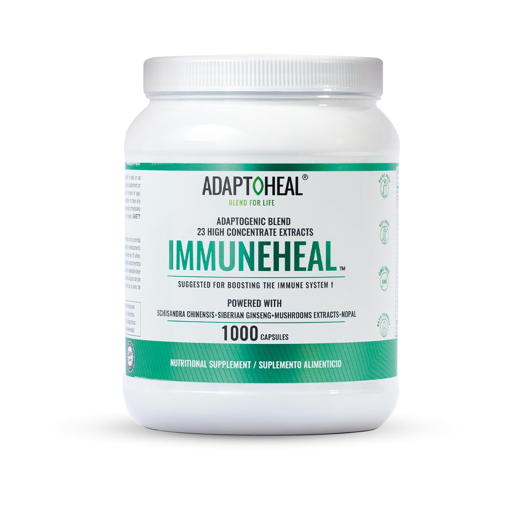 ADAPTOHEAL Immunheal Immune System Support Reishi, Ginseng (90 Caps) — Amazon image 3
