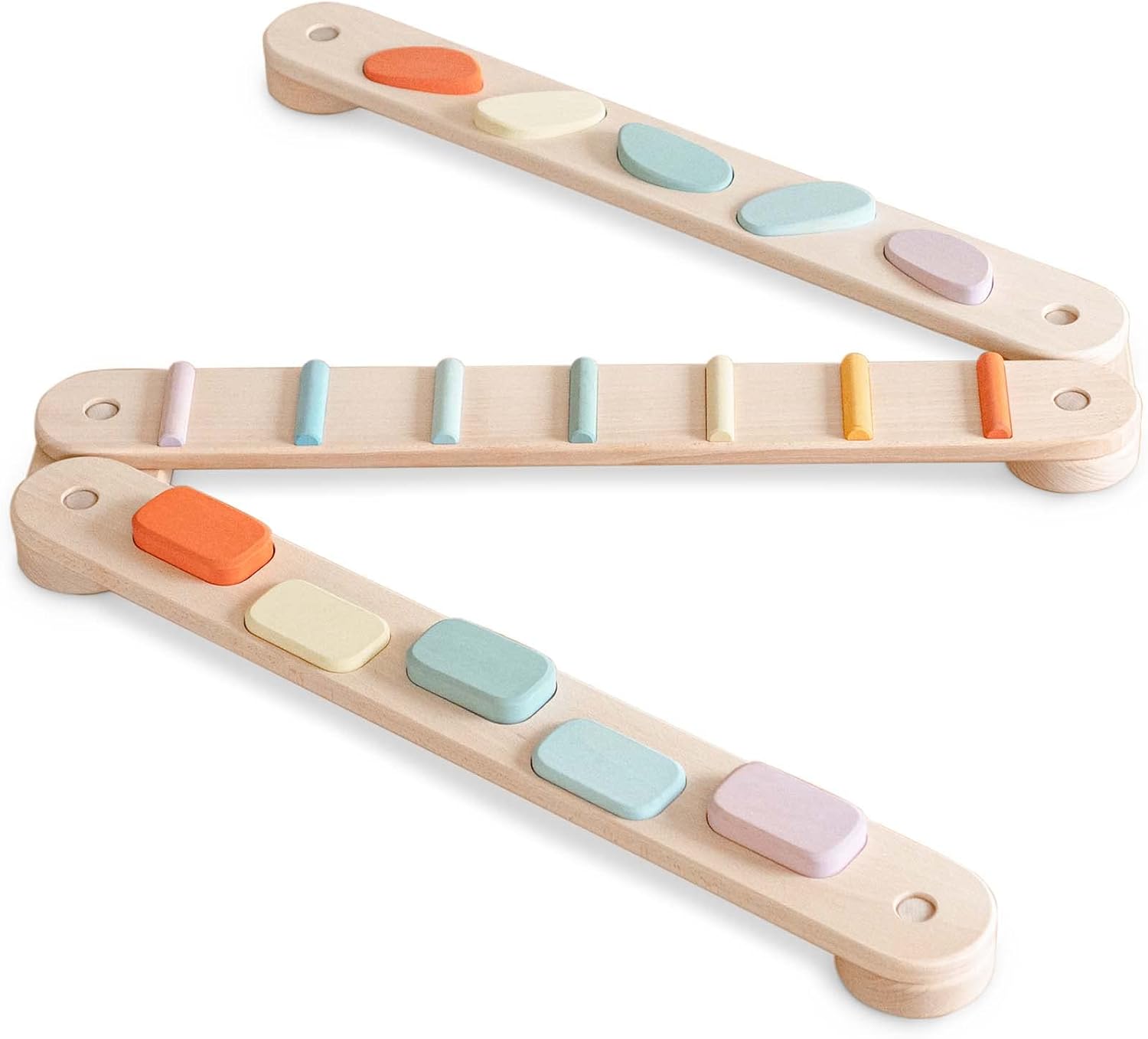 Ehrenkind® Balancierbalken mit Hindernissen fördert Motorik Buche