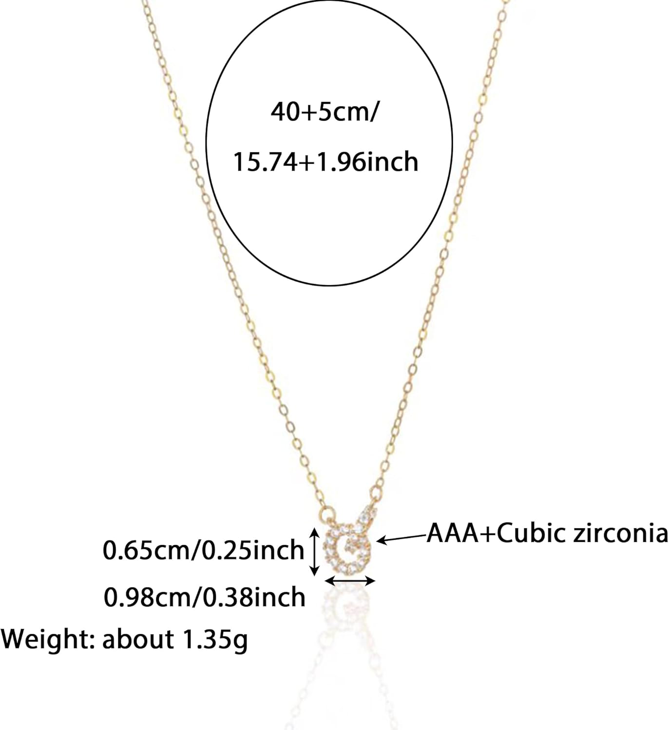 925 Sterling Silver Dainty Interlocking Circles Necklaces for Women 14K Gold Plated Double Hoop CZ Pendant Necklace Lobster Buckle to Daughter Mother Friendship Wedding Christmas Jewelry Gift for Her - Image 5