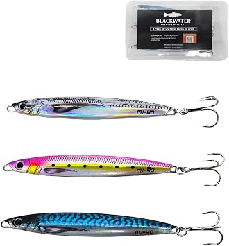 3pc Super Sprat Sea Fishing Lure UV Jig Trout Mackerel Fishing Minnow 3D 40g Long Cast Casting Distance Estuary Bass Cod Pollock Sardine Silver Holographic Pier Beach Metal Minnow Spoon Pike Spinner