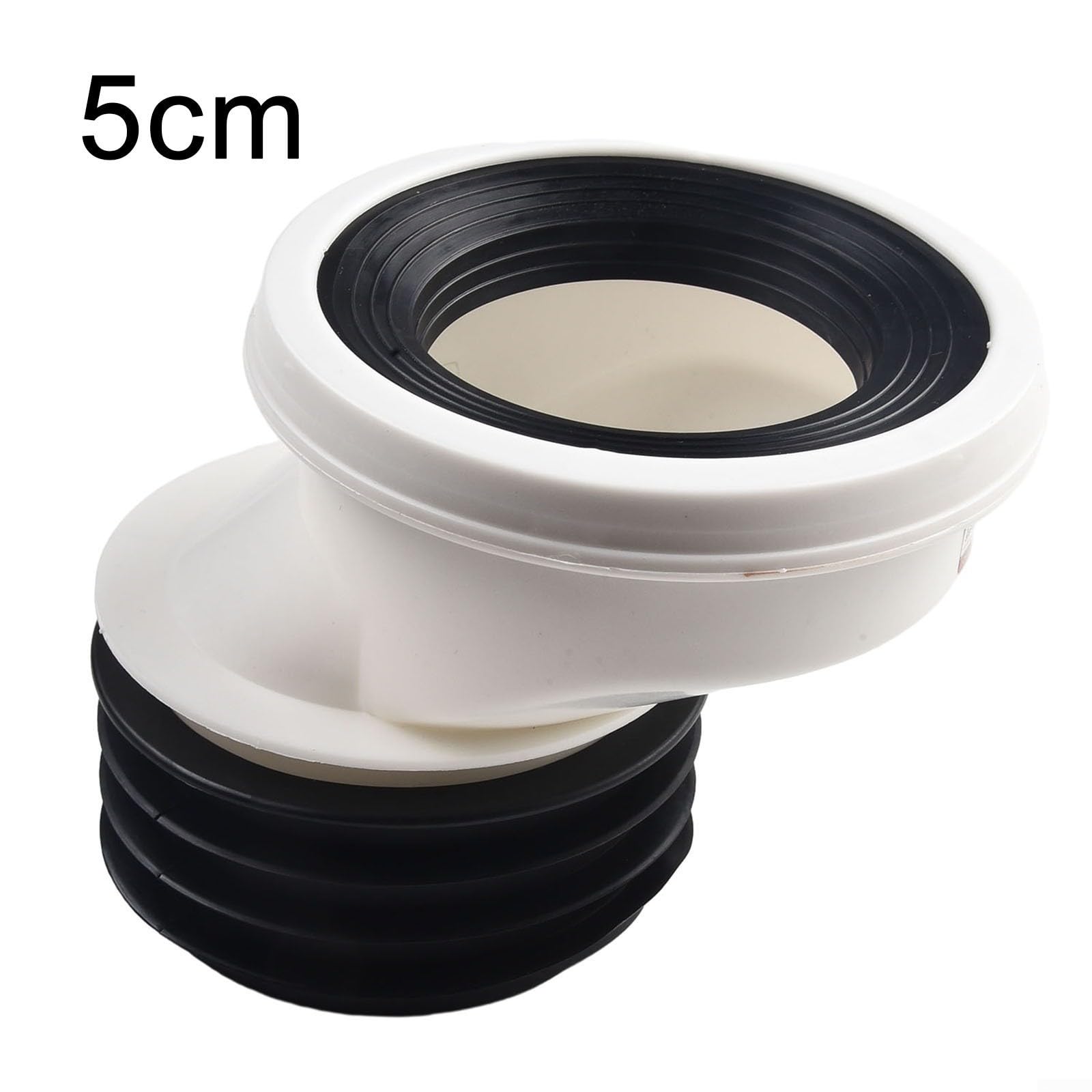 Kit de raccordement pour toilettes, ensemble de raccordement pour cuvette de WC, conception droite ou excentrique, tuyau de raccordement pour cuvette en PVC (5 cm)