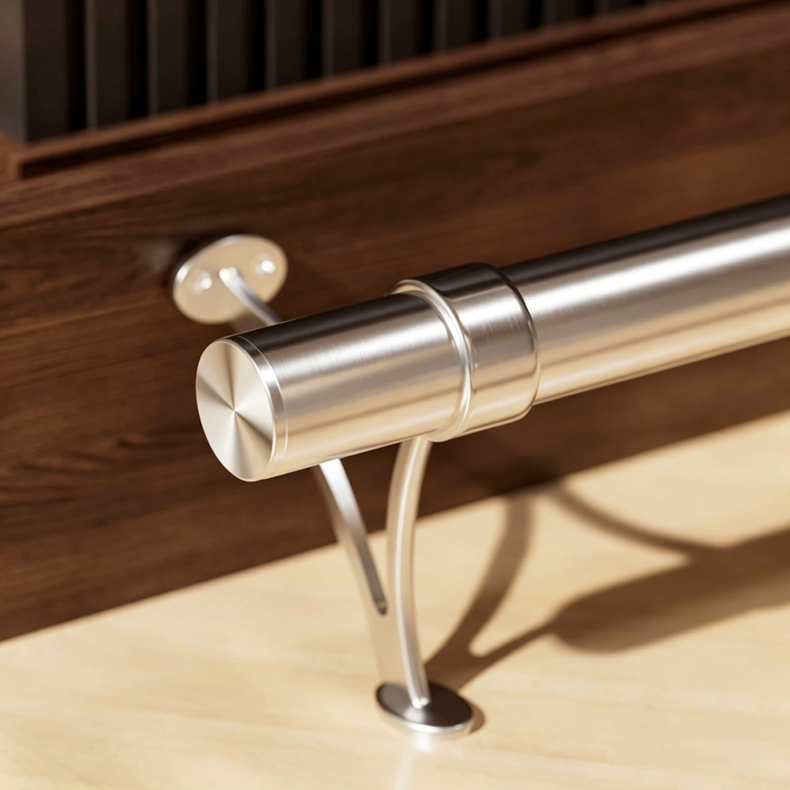 Jievmrs Combination Mount Foot Rail Kit for Bar, Heavy Duty Foot Rest Tubing With Stable Bracket, Satin Brushed Floor Hardware Improve Comfort for Pub(11ft/335cm)