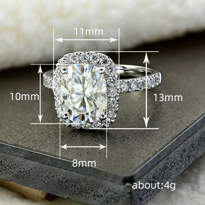 Moissanite Rings Princess Square Diamond Ring Fashion Rectangle Simulation Ring Promise Ring Engagement Ring, S925 Sterling Silver Rings, Classic Wedding Rings for Women, Promise Rings for Her（6）2