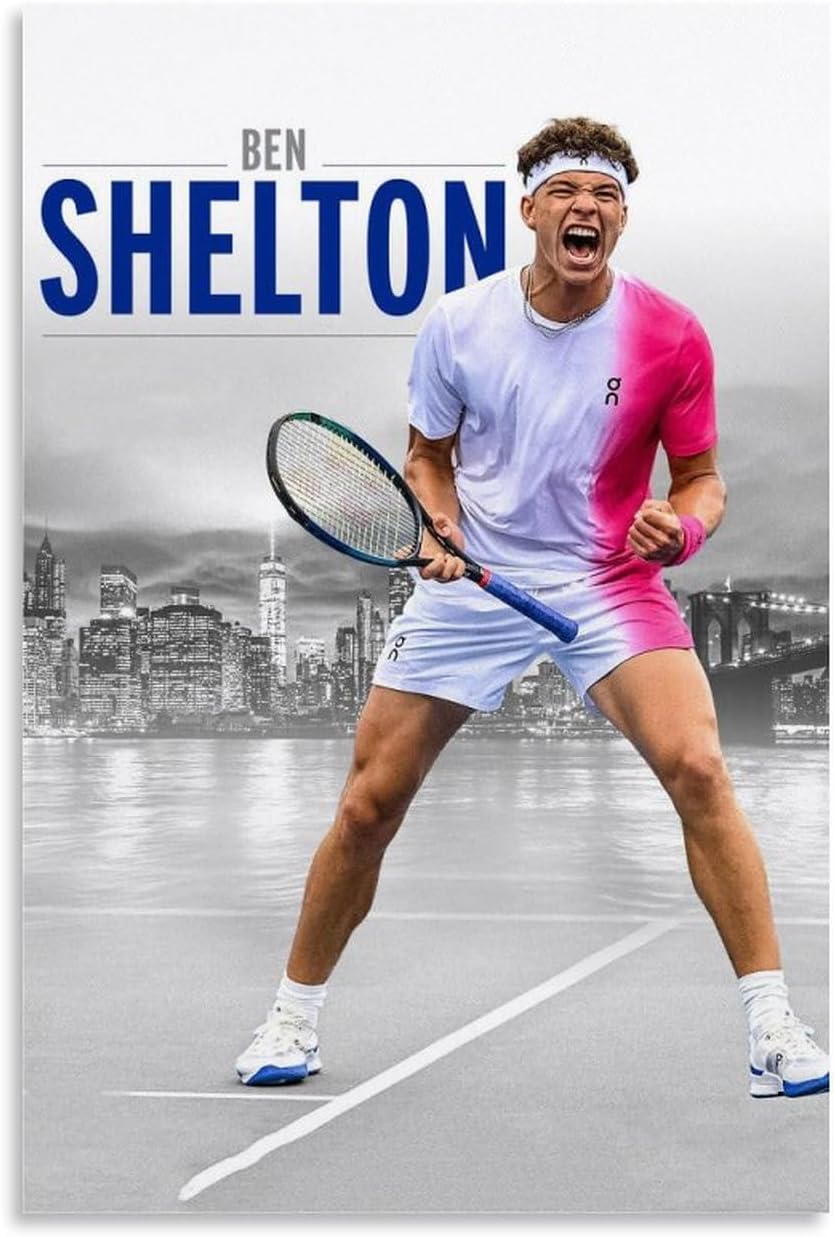 Ben Shelton Tennis Star Art Poster Peinture Murale Sur Toile