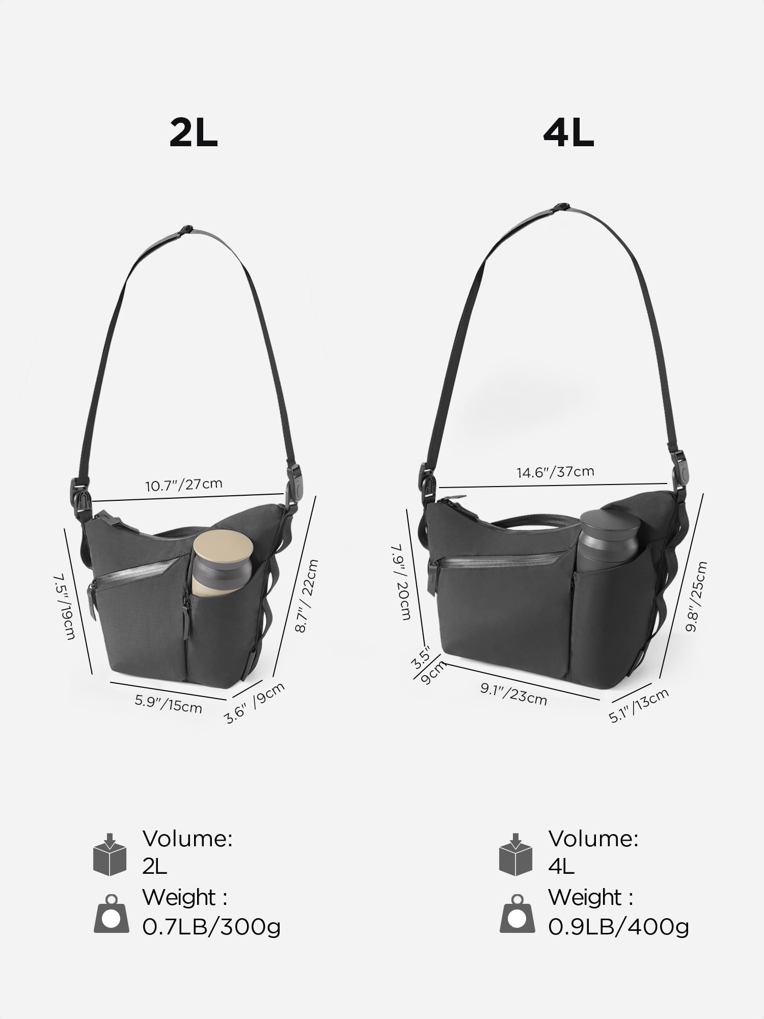 ALPAKA Flow Satchel 4L – EDC Umhängetasche | Verstellbarer Schultergurt, wasserabweisend, für Arbeit & Alltag, Unisex