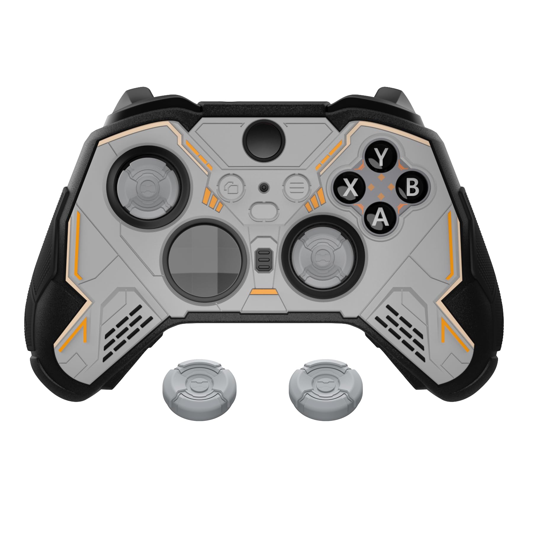 PlayVital Cover Skin per Xbox Elite Series 2 Core Controller, Custodia Silicone Antiscivolo Gommini per Xbox Elite Series 2 Joystick, Mecha Stellare, Grigio & Nero