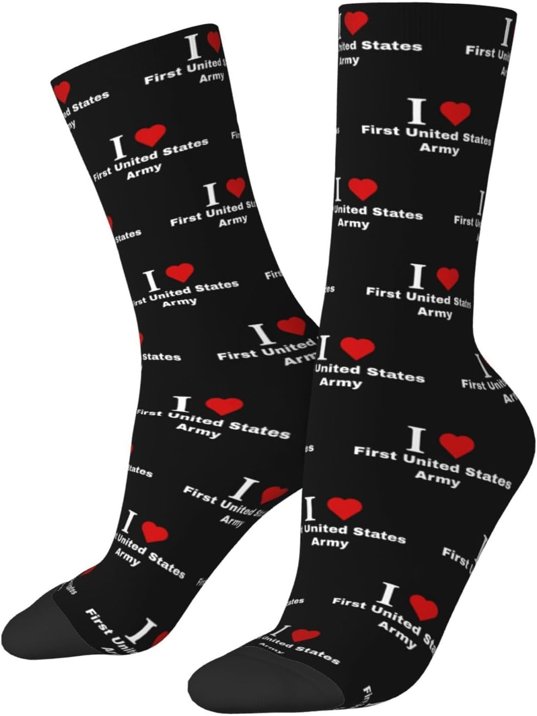 I love First United States Army Socks For Men Women Sport Crew Athletic Running Wicking Socks