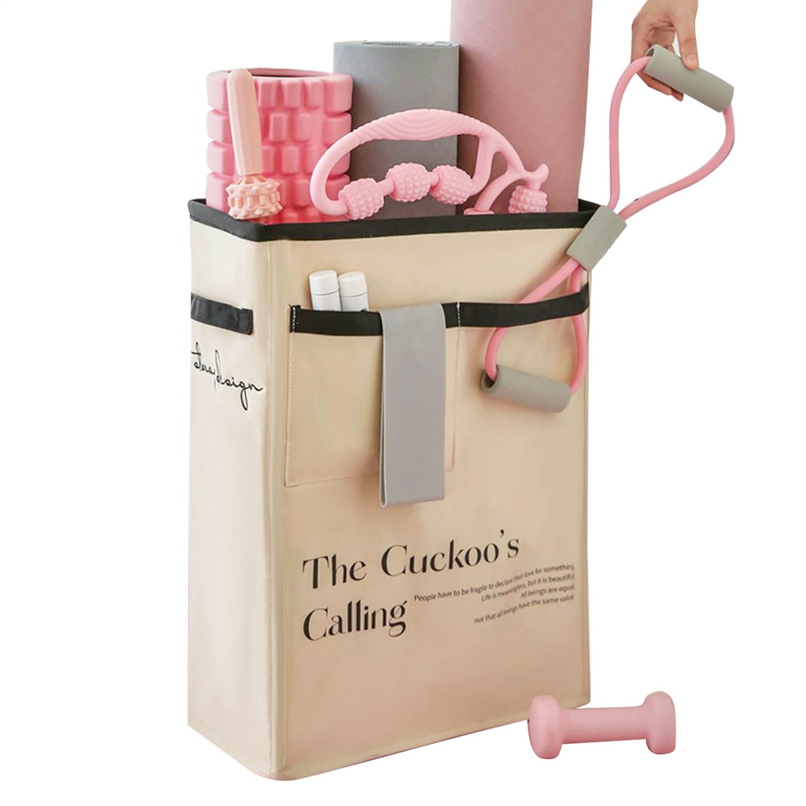 Yoga Mat Storage Basket Organizer System - Supporto completo per attrezzature da palestra per esercizi di yoga Palla | Cinghia a rullo in schiuma Fascia di resistenza Attrezzature per l'allenamento
