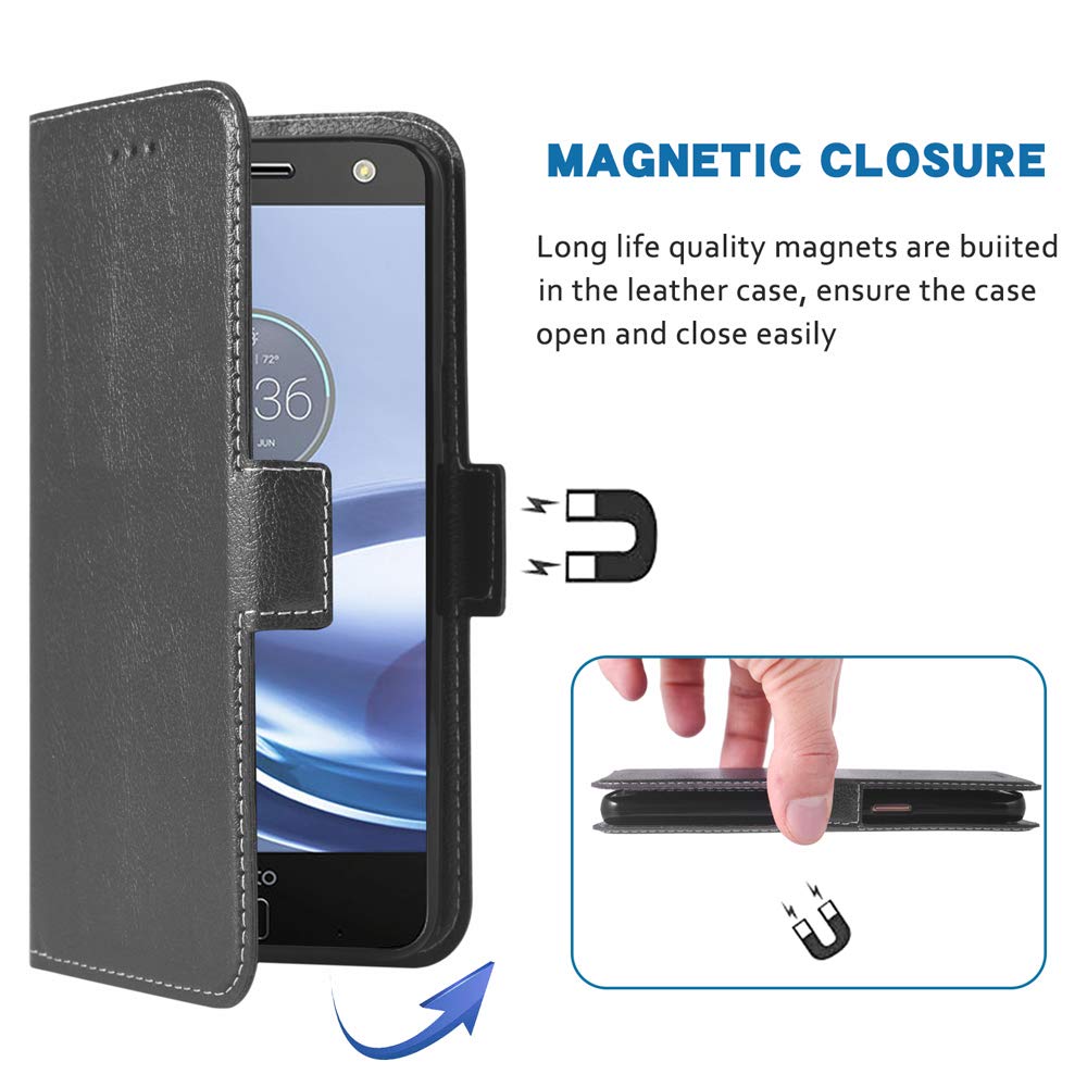 Housse étui Motorola Z2 Force Avec Porte-carte - KARYLAX Rouge Taille L