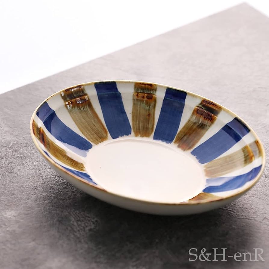 Amazon | 波佐見焼 オーバルボウル 藍染窯 藍ブルー シリーズ