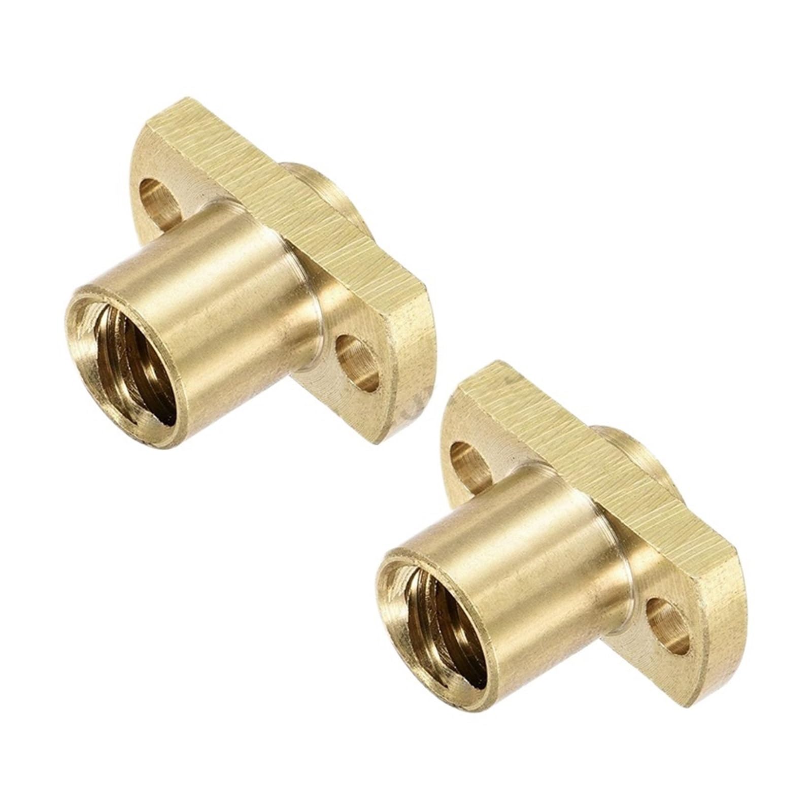 Metal Ball Screw nut 2Pcs 3 Brass T8 Nut Trapezoidal Screw, 2mm/4mm/8mm Lead Pitch 2mm Screw Nut(Lead 4mm)