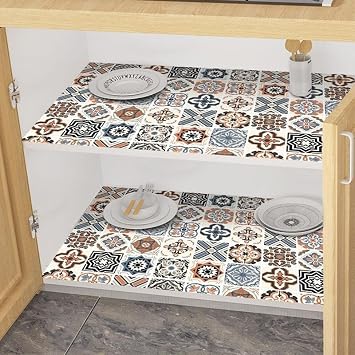 SISHI® Decors Multicolor Boho Tiles Wallpaper – Self-Adhesive Waterproof Peel & Stick Wall Paper for Living Room, Bedroom, Kitchen – 45cm x 400cm Roll