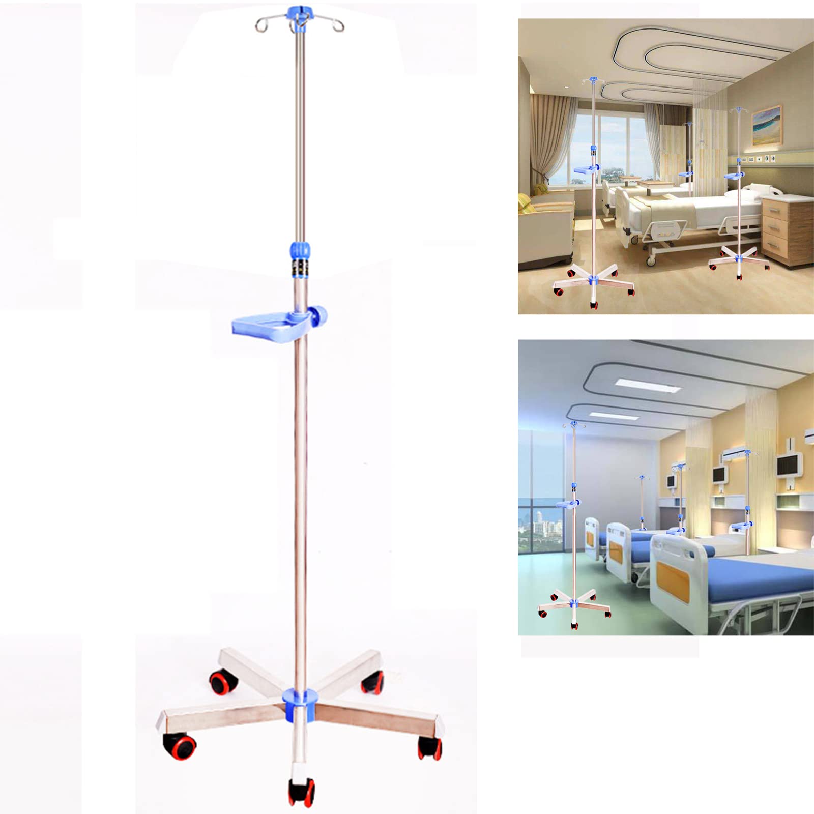 Buy IV Pole IV Stand Poles Support de perfusion portable Support de perfusion médical Support de