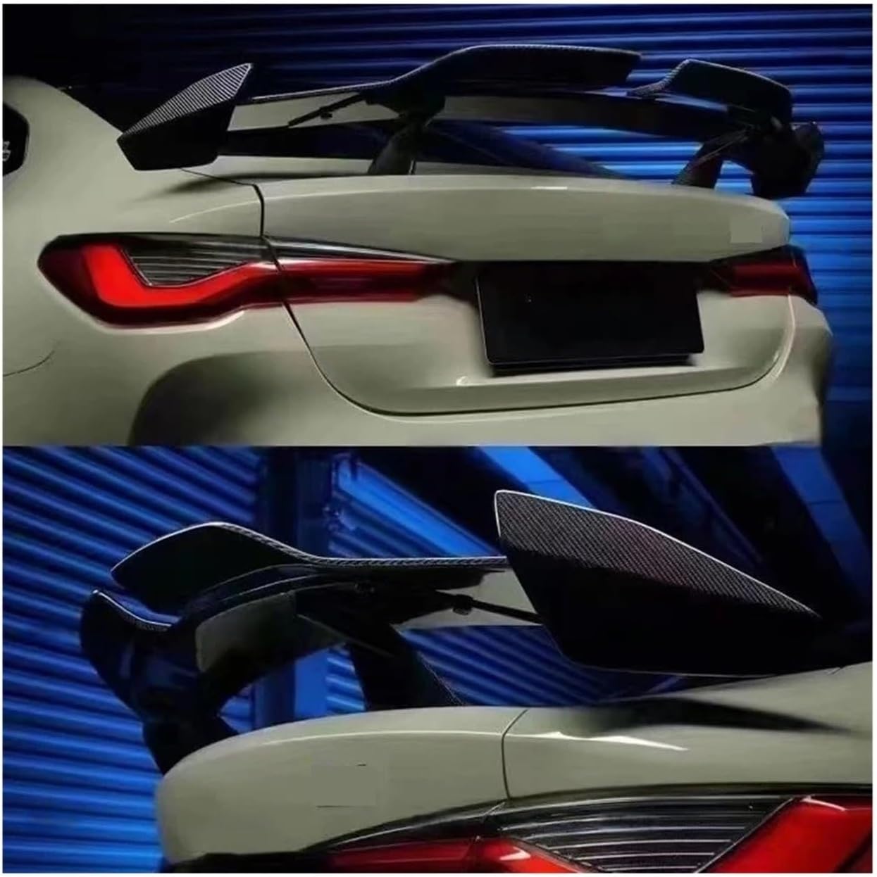 Compatible for BMW M4 M3 G23 G14 G15 G16 G80 G82 G22 Carbon Fiber Rear Roof Spoiler Wing Trunk Lip Boot Cover Car Styling(Gloss Black)