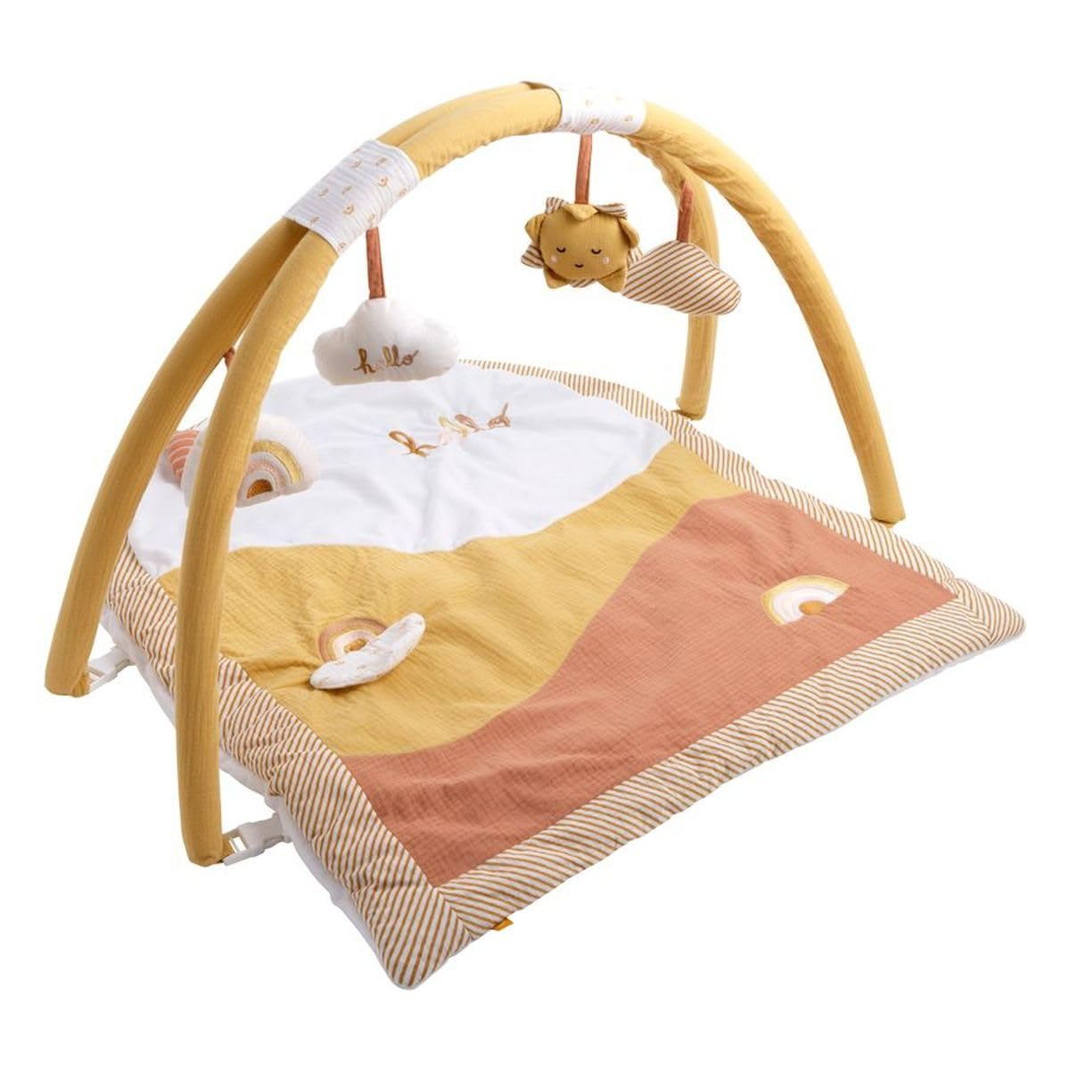 Sauthon Krabbeldecke für Babys | Krabbelbogen Baby | Sunlight | Matte mit Tragetasche | Geschenk zur Geburt